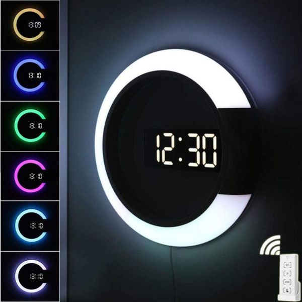 wall clocks 3d clock light night remote control digital hollow mirror temperature alarm 7 color change ring for home
wall clocks 3d clock light night remote control digital hollow mirror temperature alarm 7 color change ring for home