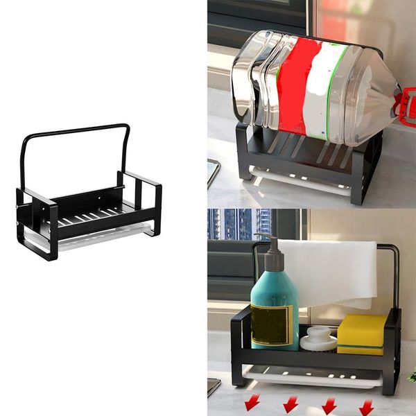 large sponge holder kitchen sink caddy rack stand cleaning brush soap organizer storage with drain tray & organization
large sponge holder kitchen sink caddy rack stand cleaning brush soap organizer storage with drain tray & organization
