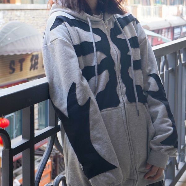 zip-up y2k sweatshirt korean style loose skull print goth long-sleeved hooded coat solid color retro shirt student harajuku wy27958, Black
zip-up y2k sweatshirt korean style loose skull print goth long-sleeved hooded coat solid color retro shirt student harajuku wy27958, Black