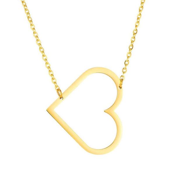 pendant necklaces sideways big heart statement for women men boho jewelry gold filled colares de homem wedding gift, Silver
pendant necklaces sideways big heart statement for women men boho jewelry gold filled colares de homem wedding gift, Silver