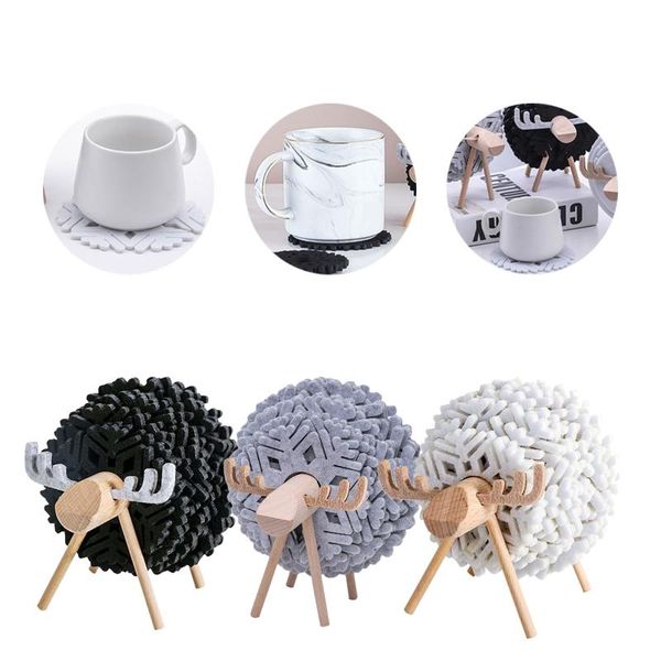 mats & pads fuwatacchi sheep shape anti slip cup coasters 12pcs insulated round felt table creative home office decor art crafts
mats & pads fuwatacchi sheep shape anti slip cup coasters 12pcs insulated round felt table creative home office decor art crafts