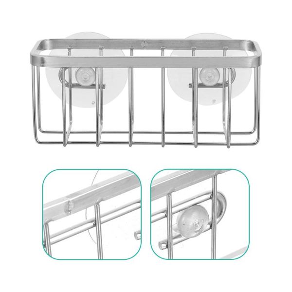 kitchen storage & organization 1pc stainless steel sponge holder sink suction cup rack for home (silver)
kitchen storage & organization 1pc stainless steel sponge holder sink suction cup rack for home (silver)