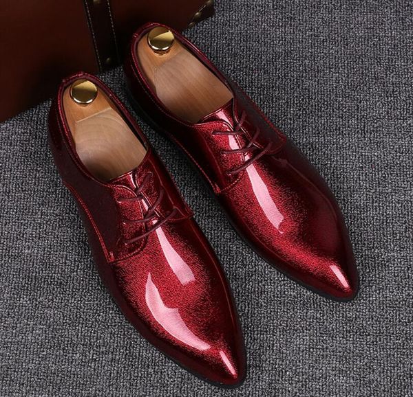 dress shoes 39-45 patent leather men vintage oxfords for formal office lace up, Black
dress shoes 39-45 patent leather men vintage oxfords for formal office lace up, Black