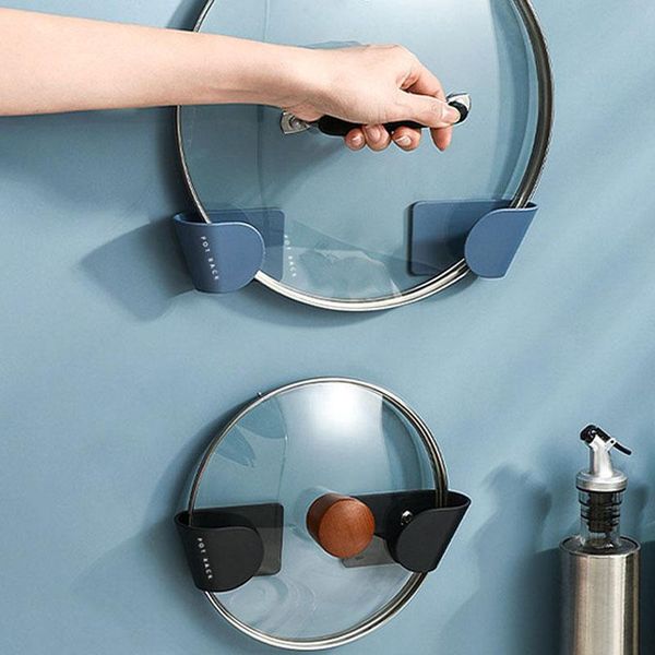 2pcs/set self adhesive pot lid holder punch-cover storage rack kitchen cooking utensil tool organizer & organization
2pcs/set self adhesive pot lid holder punch-cover storage rack kitchen cooking utensil tool organizer & organization