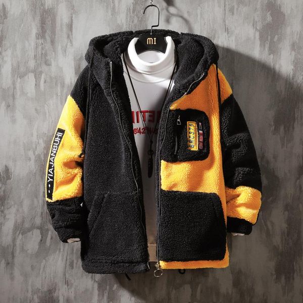 men's wool & blends 2021 jackets fleece teddy coat men warm jacket fashion high street thick patchwork winter male, Black
men's wool & blends 2021 jackets fleece teddy coat men warm jacket fashion high street thick patchwork winter male, Black