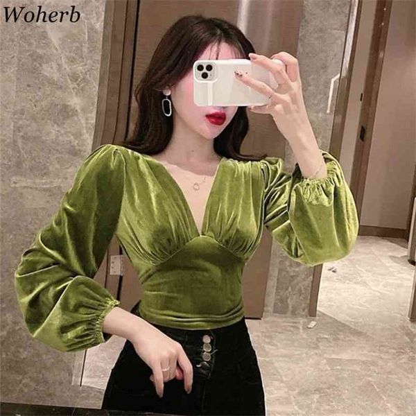 fashion blouse women v-neck pleuche shirts arrival lantern sleeve slim waist short blouses female 210519, White
fashion blouse women v-neck pleuche shirts arrival lantern sleeve slim waist short blouses female 210519, White