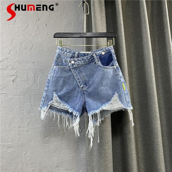 women's jeans vintage denim blue high waist wide leg pants fashion frayed hem short feminino 2021 summer baggy shorts streetwear
women's jeans vintage denim blue high waist wide leg pants fashion frayed hem short feminino 2021 summer baggy shorts streetwear