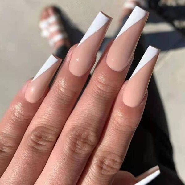 false nails 24pcs/box long coffin french beveled edge design artificial fake with glue full cover nail tips press on, Red;gold
false nails 24pcs/box long coffin french beveled edge design artificial fake with glue full cover nail tips press on, Red;gold