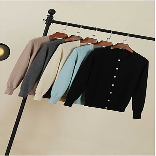 women's jackets 2021 spring and autumn summer knit sweater cardigan thin round neck blouse sun protection shirt jacket women, Black;brown
women's jackets 2021 spring and autumn summer knit sweater cardigan thin round neck blouse sun protection shirt jacket women, Black;brown