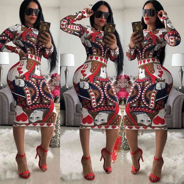 multicolor print novelty bodycon sheath dress women summer long sleeve knee-length casual dresses elegant slim midi robe femme 210520, Black;gray
multicolor print novelty bodycon sheath dress women summer long sleeve knee-length casual dresses elegant slim midi robe femme 210520, Black;gray