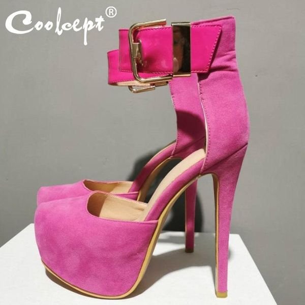 dress shoes coolcept women sandals spring fashion platform metal buckle thin high heels designer footwear size 35-47, Black
dress shoes coolcept women sandals spring fashion platform metal buckle thin high heels designer footwear size 35-47, Black