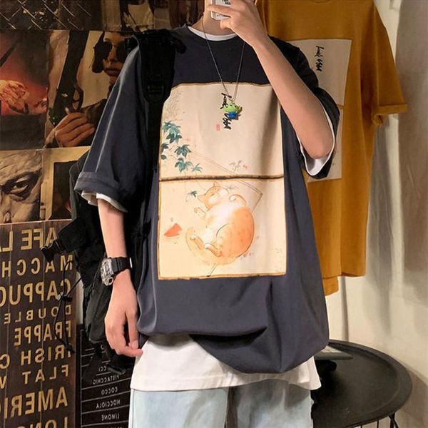 men's t-shirts fashion kawaii anime cat print t-shirt 2021 for casual cotton clothes everyday all-match o-neck, White;black
men's t-shirts fashion kawaii anime cat print t-shirt 2021 for casual cotton clothes everyday all-match o-neck, White;black