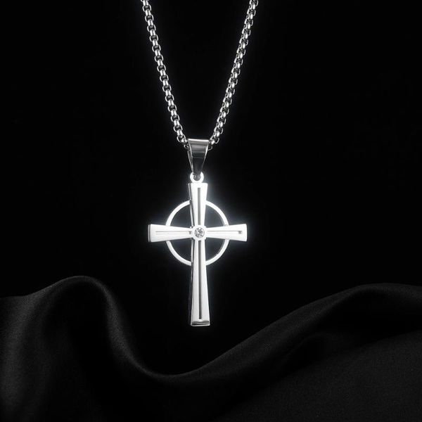 pendant necklaces cross chain necklace for women men luxury choker titanium jewelry crucifix christian ornament gifts, Silver
pendant necklaces cross chain necklace for women men luxury choker titanium jewelry crucifix christian ornament gifts, Silver