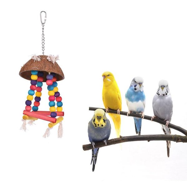 color bird perch parrot hanging swing chew toy coconut wood cage accessories toys stand for parrots cages
color bird perch parrot hanging swing chew toy coconut wood cage accessories toys stand for parrots cages