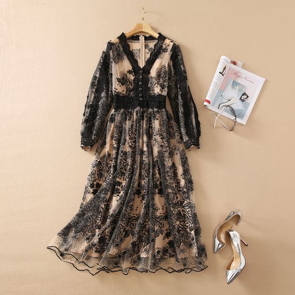 casual dresses europe and the united states women's clothing new spring long sleeve v-neck mesh embroidery fashionable dress 7gr1, Black;gray
casual dresses europe and the united states women's clothing new spring long sleeve v-neck mesh embroidery fashionable dress 7gr1, Black;gray