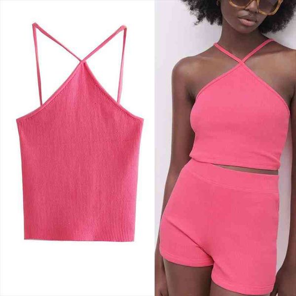 za pink women knitted crop female ribbed summer backless camisole sleeveless short strap vests, White
za pink women knitted crop female ribbed summer backless camisole sleeveless short strap vests, White