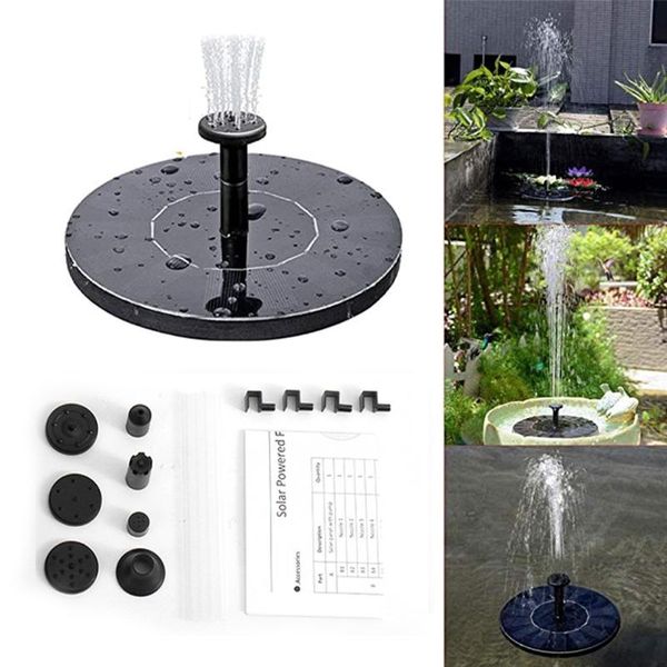 garden decorations solar fountain pump 13cm 1w water pool pond decoration