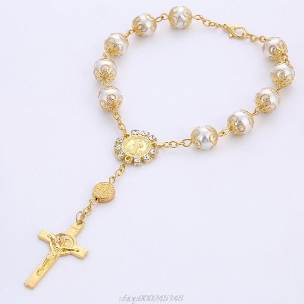link, chain glass pearl with torus bracelet cross catholic rose gold rosary beaded jesus j08 21 dropship, Black
link, chain glass pearl with torus bracelet cross catholic rose gold rosary beaded jesus j08 21 dropship, Black