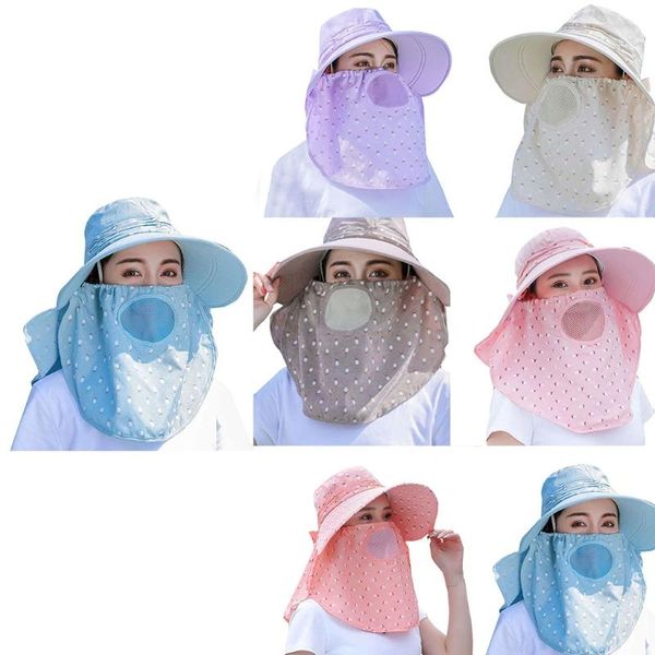 women summer sun hat wide brim uv protection visor removable outdoor neck face flap cap hats, Blue;gray
women summer sun hat wide brim uv protection visor removable outdoor neck face flap cap hats, Blue;gray