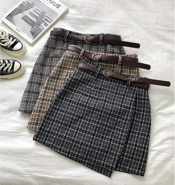 skirts korean irregular lady skirt female autumn sweet high waist a-line mini vintage casual women plaid chic sashes, Black
skirts korean irregular lady skirt female autumn sweet high waist a-line mini vintage casual women plaid chic sashes, Black