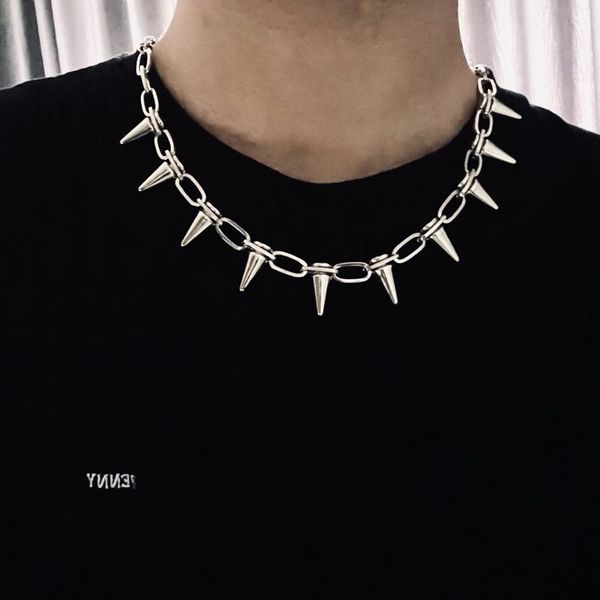chains goth temperament choker trend personality chain punk metal hip hop fashion tassel rivet female necklace, Silver
chains goth temperament choker trend personality chain punk metal hip hop fashion tassel rivet female necklace, Silver