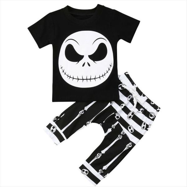 halloween skull clothes set baby boy cotton t shirt harem pant black white infant outfit children tracksuit
halloween skull clothes set baby boy cotton t shirt harem pant black white infant outfit children tracksuit