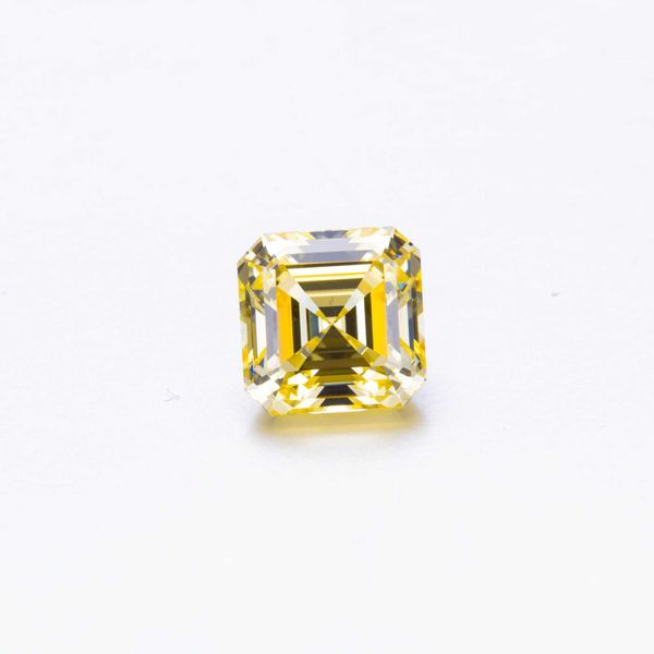 american quality fancy color yellow synthetic diamond cz asscher step cut 2.0ct loose gemstone h1015, Black
american quality fancy color yellow synthetic diamond cz asscher step cut 2.0ct loose gemstone h1015, Black