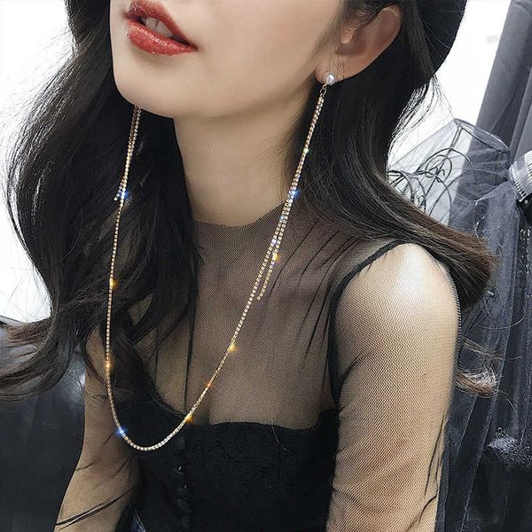 necklace one piece exaggerated creative tassel night club fengchao fairy long earrings with diamond earrings, Silver
necklace one piece exaggerated creative tassel night club fengchao fairy long earrings with diamond earrings, Silver
