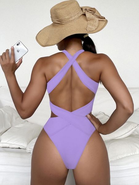 cut out criss cross one piece swimsuit s6js#, White;black
cut out criss cross one piece swimsuit s6js#, White;black