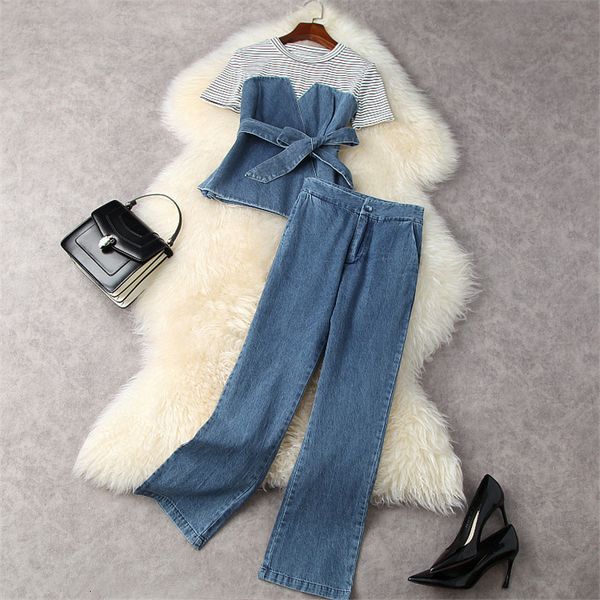 women's two piece pants high fashion streetwear summer denim women's suit short sleeves shredded and brem pants 2 piece ensemble, White
women's two piece pants high fashion streetwear summer denim women's suit short sleeves shredded and brem pants 2 piece ensemble, White