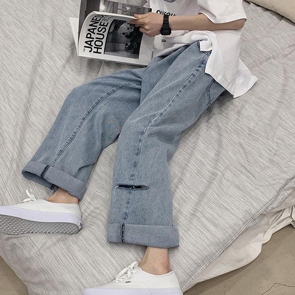 women's jeans woman pants ripped loose straight summer denim super cec nine points pantalones vaqueros mujer, Blue
women's jeans woman pants ripped loose straight summer denim super cec nine points pantalones vaqueros mujer, Blue