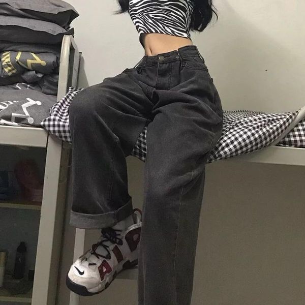 women's jeans high waist vintage adjustable oversize wide leg trousers autumn ins all-match streetwear retro chic for women, Blue
women's jeans high waist vintage adjustable oversize wide leg trousers autumn ins all-match streetwear retro chic for women, Blue