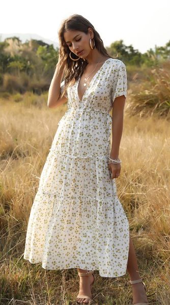 dresses fashion deep v neck print boho vacation ankle-length women summer new french romantic party long dresses, Black;gray
dresses fashion deep v neck print boho vacation ankle-length women summer new french romantic party long dresses, Black;gray
