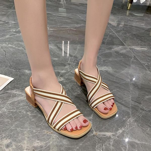 sandals women summer fashion women's 2021 striped elastic band square root shoes casual open toe, Black
sandals women summer fashion women's 2021 striped elastic band square root shoes casual open toe, Black