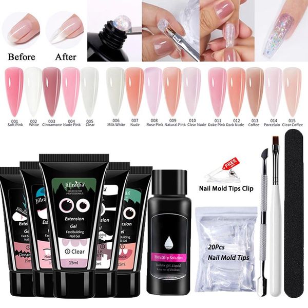 nail gel 15ml poly set uv led quick builder long-lasting hard jelly extension diy art trial kit, Red;pink
nail gel 15ml poly set uv led quick builder long-lasting hard jelly extension diy art trial kit, Red;pink