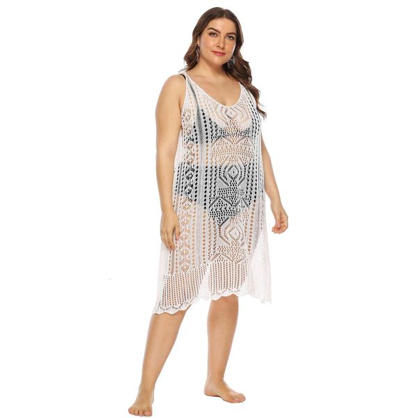 women's clothes big-sized hollow-out to see through vest dress woman's blouse, White;black
women's clothes big-sized hollow-out to see through vest dress woman's blouse, White;black