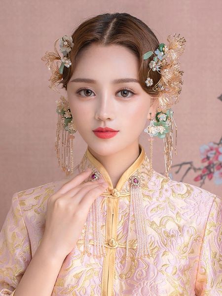 niushuya tranditonal chinese wedding hair accessories est bride handmade flower combs hairpins sticks accessor clips & barrettes, Golden;silver
niushuya tranditonal chinese wedding hair accessories est bride handmade flower combs hairpins sticks accessor clips & barrettes, Golden;silver