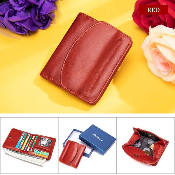 women's vintage wallet genuine leather short coin purse multi-card purses large fashion design business with card holders wallets, Red;black
women's vintage wallet genuine leather short coin purse multi-card purses large fashion design business with card holders wallets, Red;black