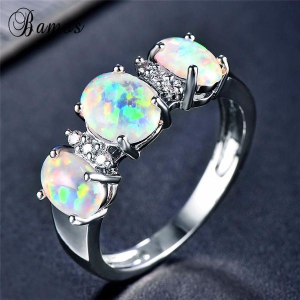 wedding rings bamos retro white fire opal ring oval stone rainbow for women silver color fine jewelry party accessories, Slivery;golden
wedding rings bamos retro white fire opal ring oval stone rainbow for women silver color fine jewelry party accessories, Slivery;golden
