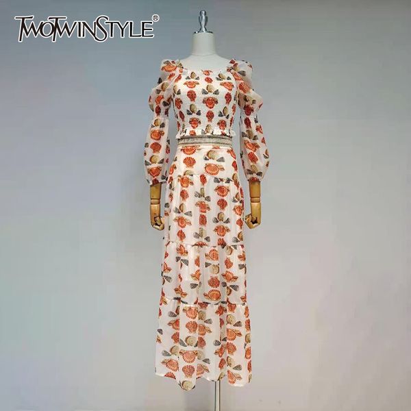 white print two piece set for women square collar puff long sleeve high waist midi skirt casual sets female new 210428
white print two piece set for women square collar puff long sleeve high waist midi skirt casual sets female new 210428