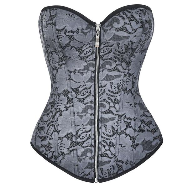 bustiers & corsets women's overbust corset with zipper jacquard floral lace up boned korsewaist trainer lingerie bustier vintage ko, Black;white
bustiers & corsets women's overbust corset with zipper jacquard floral lace up boned korsewaist trainer lingerie bustier vintage ko, Black;white
