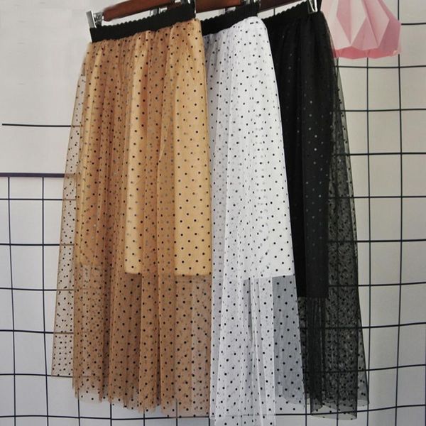 skirts women's skirt tulle women summer midi polka-dot mesh a-line elastic waist, Black
skirts women's skirt tulle women summer midi polka-dot mesh a-line elastic waist, Black