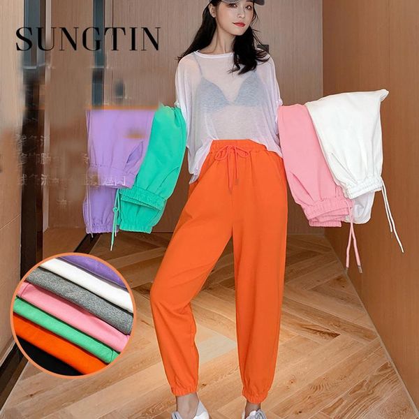 women's pants & capris sungtin 7 candy colors black casual women high waist comfort fashion sports lace up sweatpants harem ladies trou, Black;white
women's pants & capris sungtin 7 candy colors black casual women high waist comfort fashion sports lace up sweatpants harem ladies trou, Black;white