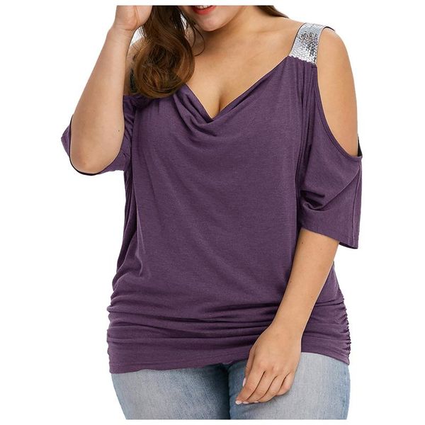 plus size women cold shoulder t-shirt loose casual short sleeve shirt lady harajuku streetwear camisas mujer women's, White
plus size women cold shoulder t-shirt loose casual short sleeve shirt lady harajuku streetwear camisas mujer women's, White