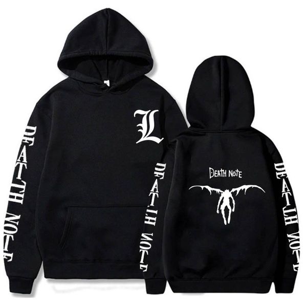 men's hoodies & sweatshirts 2021 harajuku death note japanese anime printed hoodie streetwear casual, Black
men's hoodies & sweatshirts 2021 harajuku death note japanese anime printed hoodie streetwear casual, Black