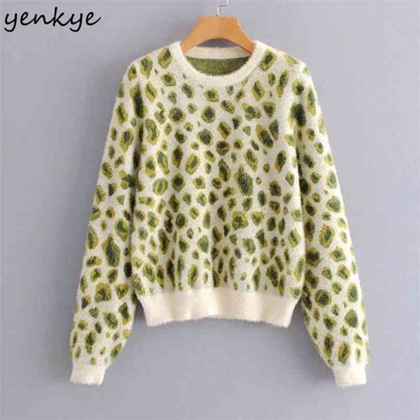 vintage leopard sweater women round neck long sleeve casual pullover winter plus size 210514, White;black
vintage leopard sweater women round neck long sleeve casual pullover winter plus size 210514, White;black