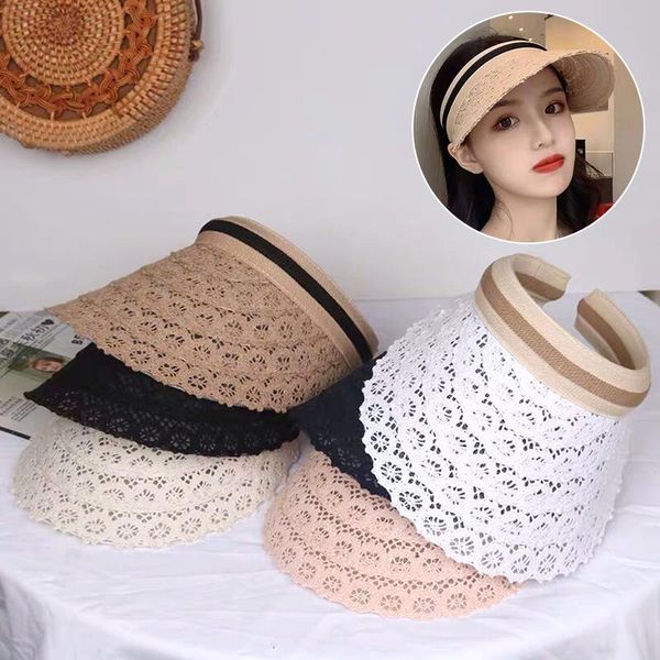 wide brim hats women summer lace straw sun hat fashion girls empty outdoor travel beach uv protection caps casual, Blue;gray
wide brim hats women summer lace straw sun hat fashion girls empty outdoor travel beach uv protection caps casual, Blue;gray