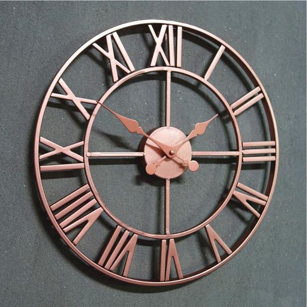 16-inch retro wall clock pendant oranment large roman numerals indoor silent battery operated metal home living room decor clocks
16-inch retro wall clock pendant oranment large roman numerals indoor silent battery operated metal home living room decor clocks
