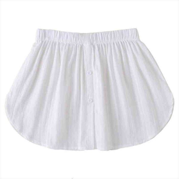 women layered decorative skirt striped jacquard white a-line flare curved false hem buttons detachable apron accessories, Black
women layered decorative skirt striped jacquard white a-line flare curved false hem buttons detachable apron accessories, Black
