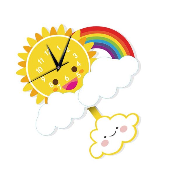 wall clocks cartoon sun rainbow decor clock creative diy swing for bedroom living room
wall clocks cartoon sun rainbow decor clock creative diy swing for bedroom living room